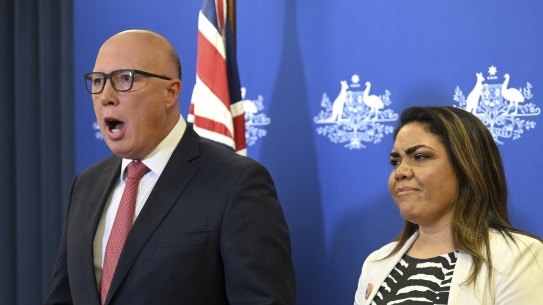Peter Dutton and Jacinta Price.