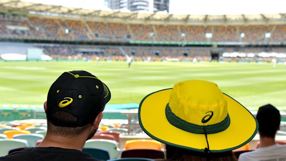 Empty threat: Spectators were few and far between at the Gabba.