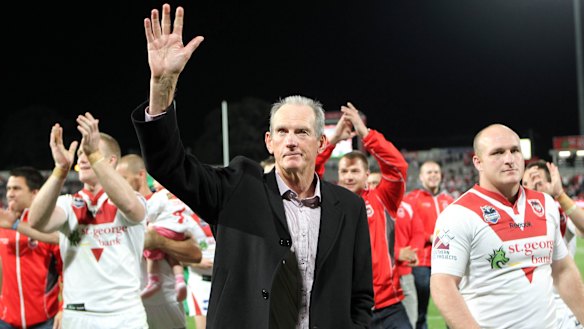 Wayne Bennett during his time at the Dragons back in 2010.
