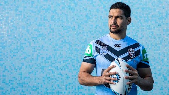 Thoughtful: NSW player Cody Walker will stay silent during the national anthem.