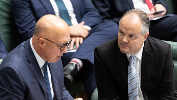 Peter Dutton and his energy spokesman Ted O’Brien.