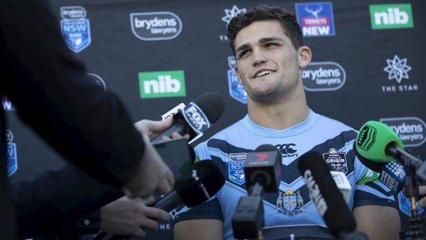 Half the battle: Nathan Cleary endured months of conjecture about whether he would keep his Blues spot.