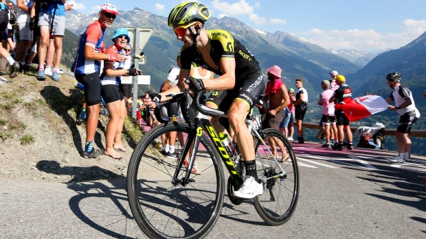 Struggle street: Adam Yates quickly fell out of contention for this year's yellow jersey.