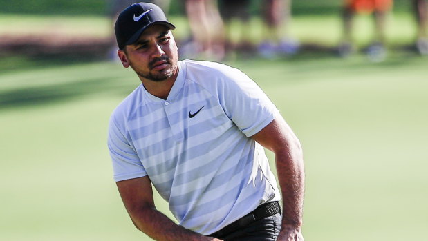 Jason Day's bogey-free round of has left him at eight-under 67, seven shots off rampaging leader Webb Simpson.