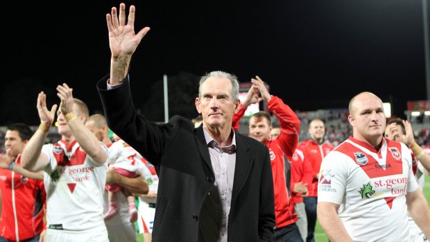 Wayne Bennett during his time at the Dragons back in 2010.