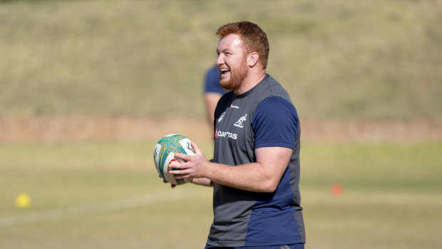 Harry Johnson-Holmes has had a whirlwind week after joining the Wallabies in South Africa. 