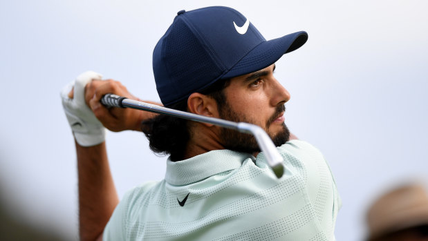 Held up: Winner Abraham Ancer was among those who played marathon rounds at The Lakes.