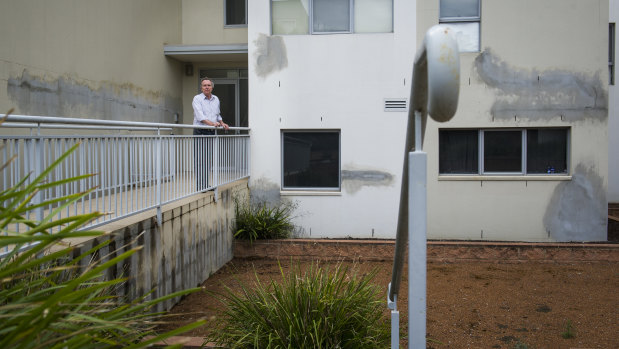 Elara apartment owners, including David Allen (pictured), are suing the builders' insurance scheme for alleged defects in their complex.