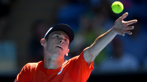 Alex de Minaur easily won through to the second round.