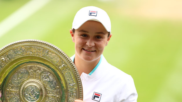 Ashleigh Barty wins first Wimbledon title on idol Cawley's anniversary