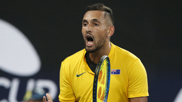 Nick Kyrgios admits he still struggles with motivation when not playing for Australia.