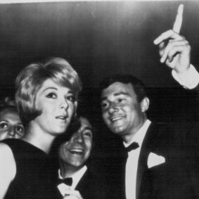 ‘Hairdresser to the stars’ Vidal Sassoon with Janice Wakely at the opening of Charles of the Ritz in New York in 1965. 