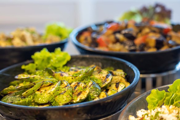 Mediterranean salads from Windows Cafe, Azamara.