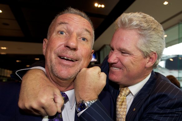 Great rivals, great mates: Sir Ian Botham and Dean Jones.