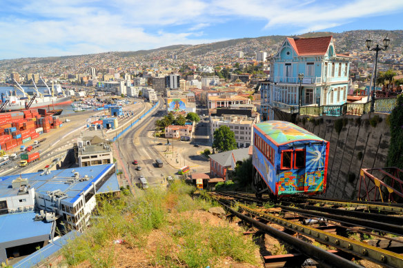 Valparaiso – a rickety madness of time-worn buildings.