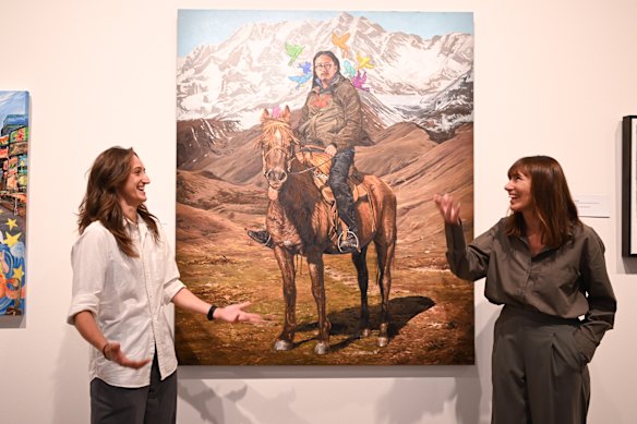 Packer Alexis Wildman and new Art Gallery of NSW director Maud Page.