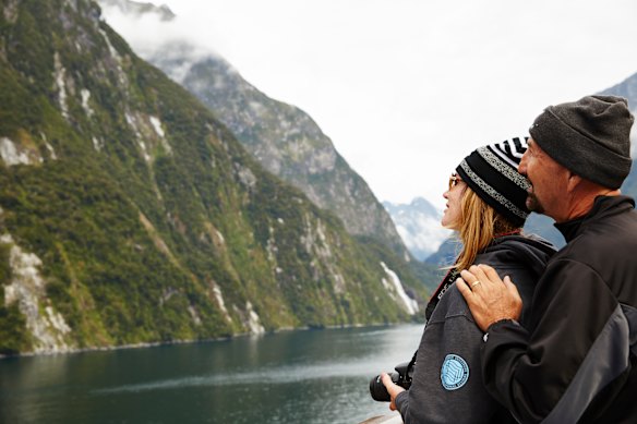 Cruising in New Zealand might involve a trip to beautiful Milford Sound.