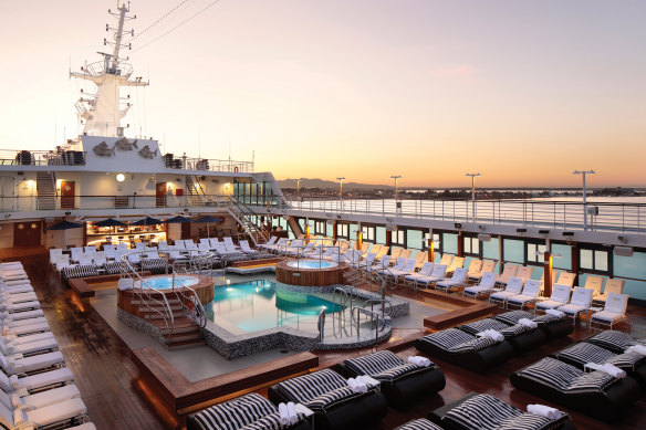 The Regatta’s pool deck.