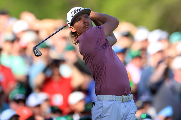 Cameron Smith on the 12th tee during last year’s the Masters.