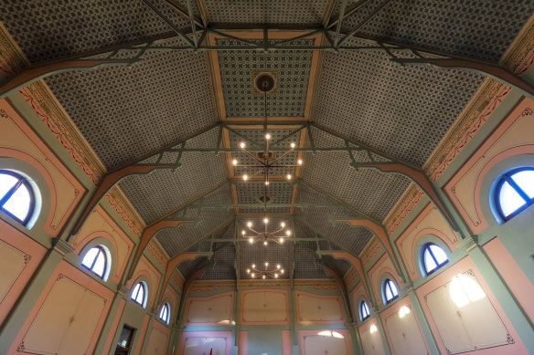 Historic interior of the Broken Hill Trades Hall.