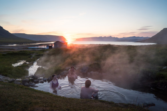 The hot spring in Reykjafjordur, Arnarfjordur.  