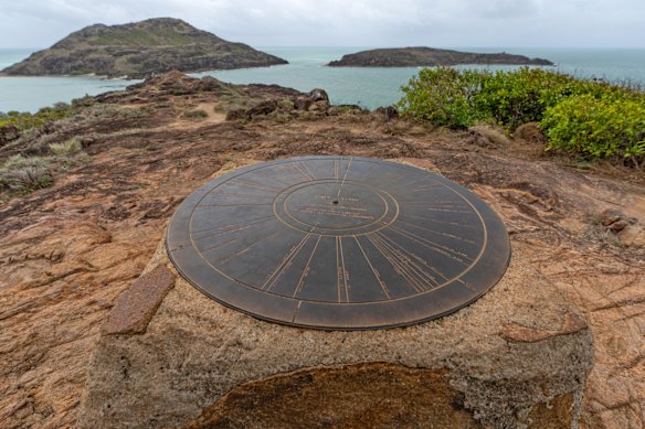 X marks the spot. The humble cairn at Cape York.