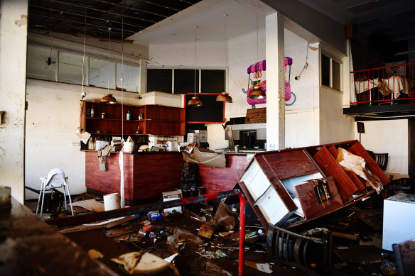 Businesses on Kean Street in Lismore were destroyed by this week’s flooding event.