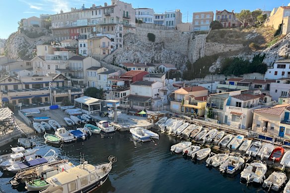 Vallon des Auffres, a small traditional fishing harbour in Marseille.