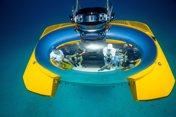 A scenic submersible plunge off the Scenic Neptune II.