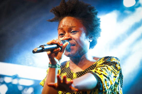 Sampa the Great, pictured performing at the 2016 Secret Garden festival, has supported hip-hop greats such as Kendrick Lamar and Lauryn Hill. 