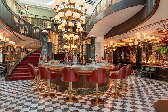 Fresh from a renovation… legendary brasserie Cafe de Paris Monte-Carlo.