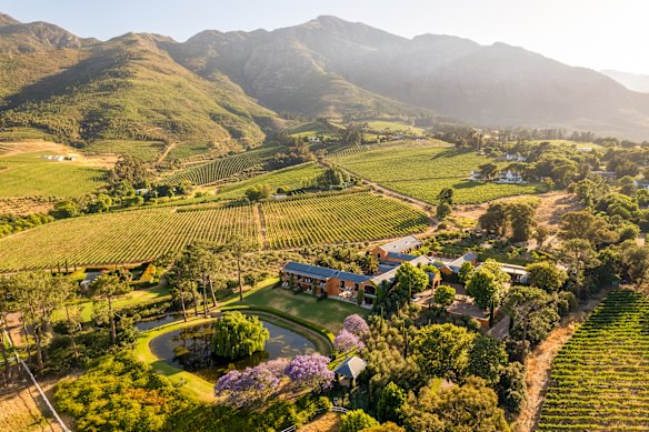 La Residence is outside Franschhoek in the wine lands just beyond Cape Town.