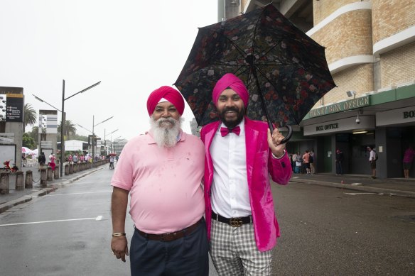 A special occasion for H.S Rathor and his son Gurnam Singh at the SCG Test match. 