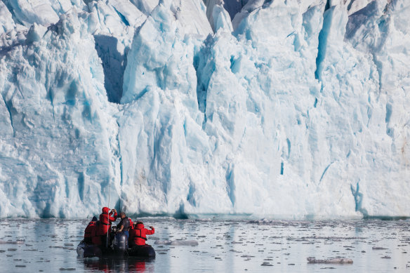 Icy adventures aboard a Silversea Zodiac in the Arctic.