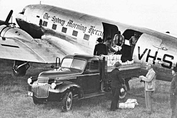 The Herald had its own DC3 aircraft to fly papers to remote areas.
