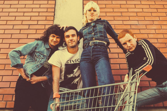 Precision crowd-surfing and consensual violence are the order of the day of Amyl and the Sniffers.