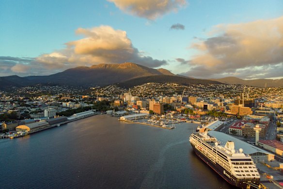 The Azamara Quest in Hobart – Australia is the fourth-largest cruise market in the world.