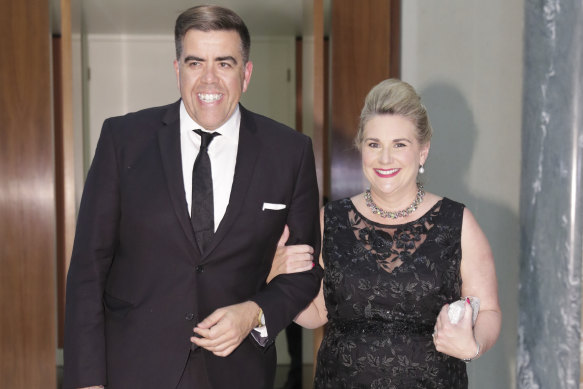 Hollies Hughes and Milton Dick at the 2019 midwinter ball