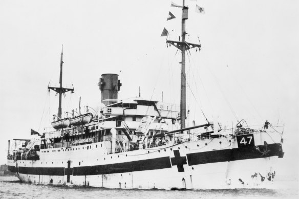 The AHS Centaur, sunk by a Japanese submarine off the Queensland coast 80 years ago this Sunday.