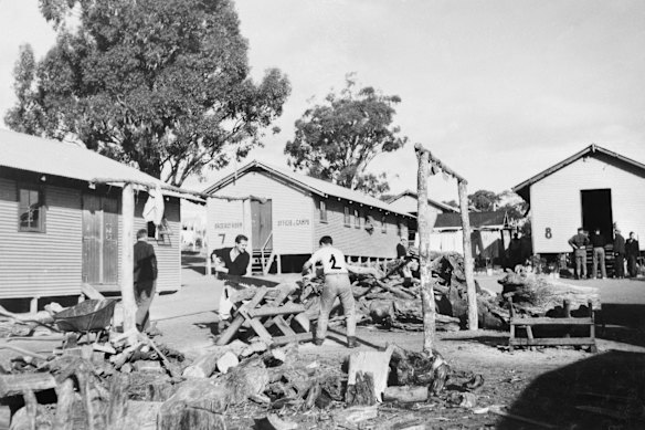 The Tatura internment camp in 1943.