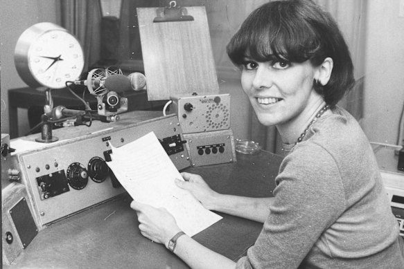 Throsby during her time as an ABC news reader in 1975.