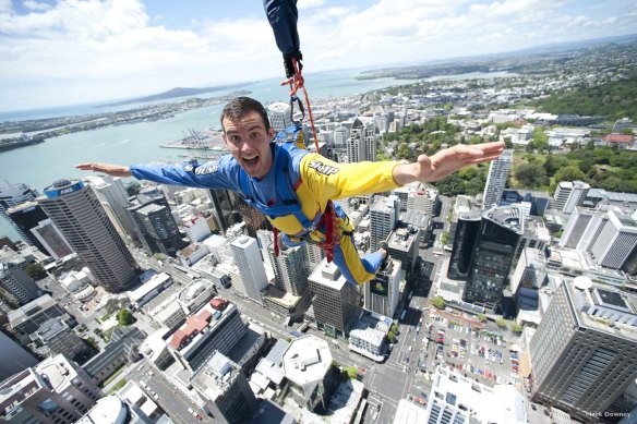Leap off New Zealand’s tallest structure … Sky Jump, Auckland.