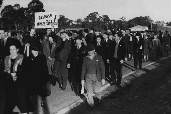 ‘Carrying placards and singing “Solidarity for Ever,” the “Internationale,” and other songs, the demonstration continued for more than two hours’. July 12, 1941
