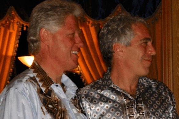 An undated photo from the Epstein files shows Clinton and Epstein together.