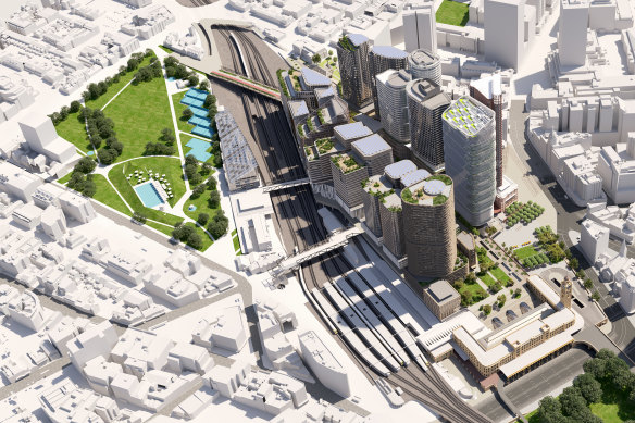 The proposed redevelopment covers a 24-hectare site at the southern end of Sydney’s CBD.