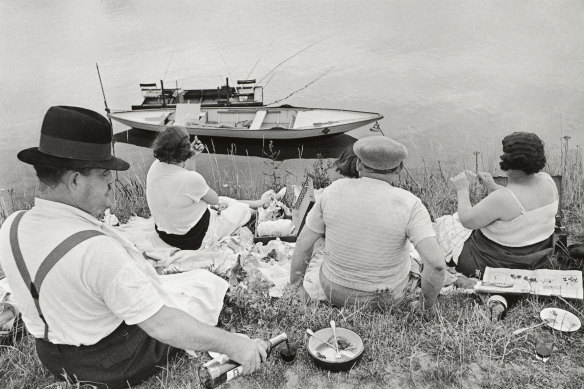 Photographer Henri Cartier-Bresson in Juvisy, France, in 1938.