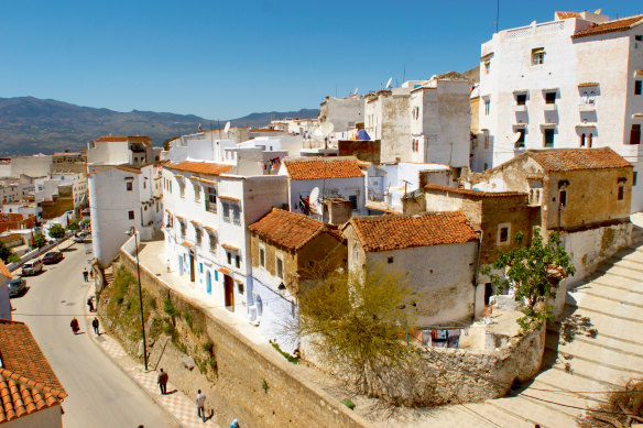 Terraces have spectacular views across the mountains.