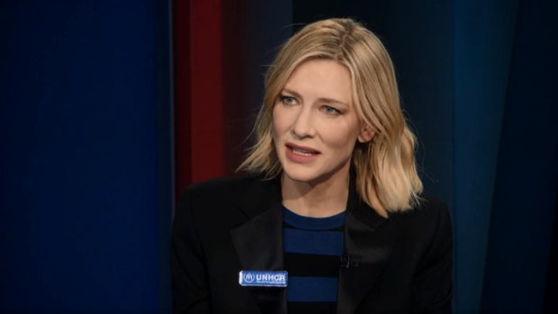 Blanchett on CNN with Christiane Amanpour.