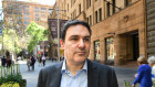 Sydney businessman Oliver Freedman outside his offices in Martin Place on Wednesday, two days after Jews were warned to stay out of the city because of an anti-Israel protest.