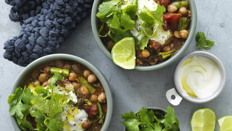 Neil Perry Recipe Chickpea And Broccolini Curry With Garlic Yoghurt